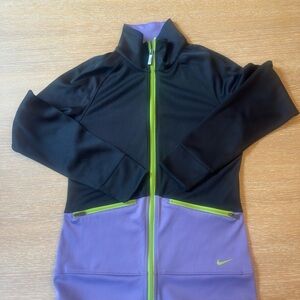 Nike Golf Dri-FIT Purple and Black Zip-Up | Small